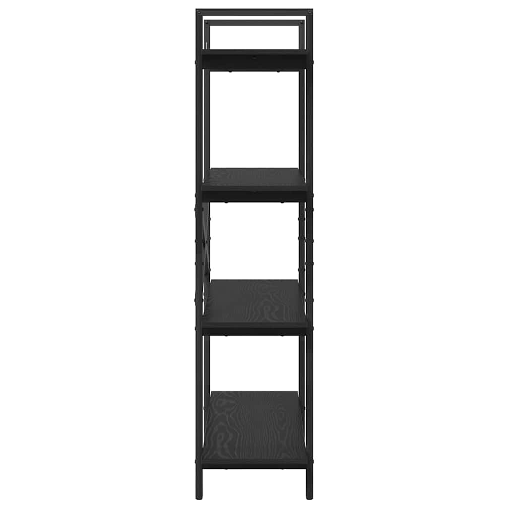 Bookshelf 4-Tier Engineered Wood 100 x 33.5 x 140 cm Black oak