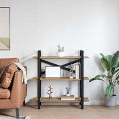 vidaXL Bookshelf 3-Tier 100 x 33.5 x 102 cm Engineered Wood 4