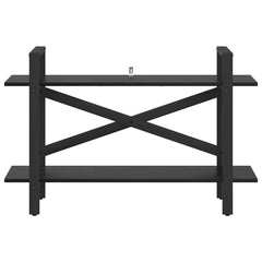 Bookshelf 2-Tier Engineered Wood 100 x 33.5 x 64 cm Black oak