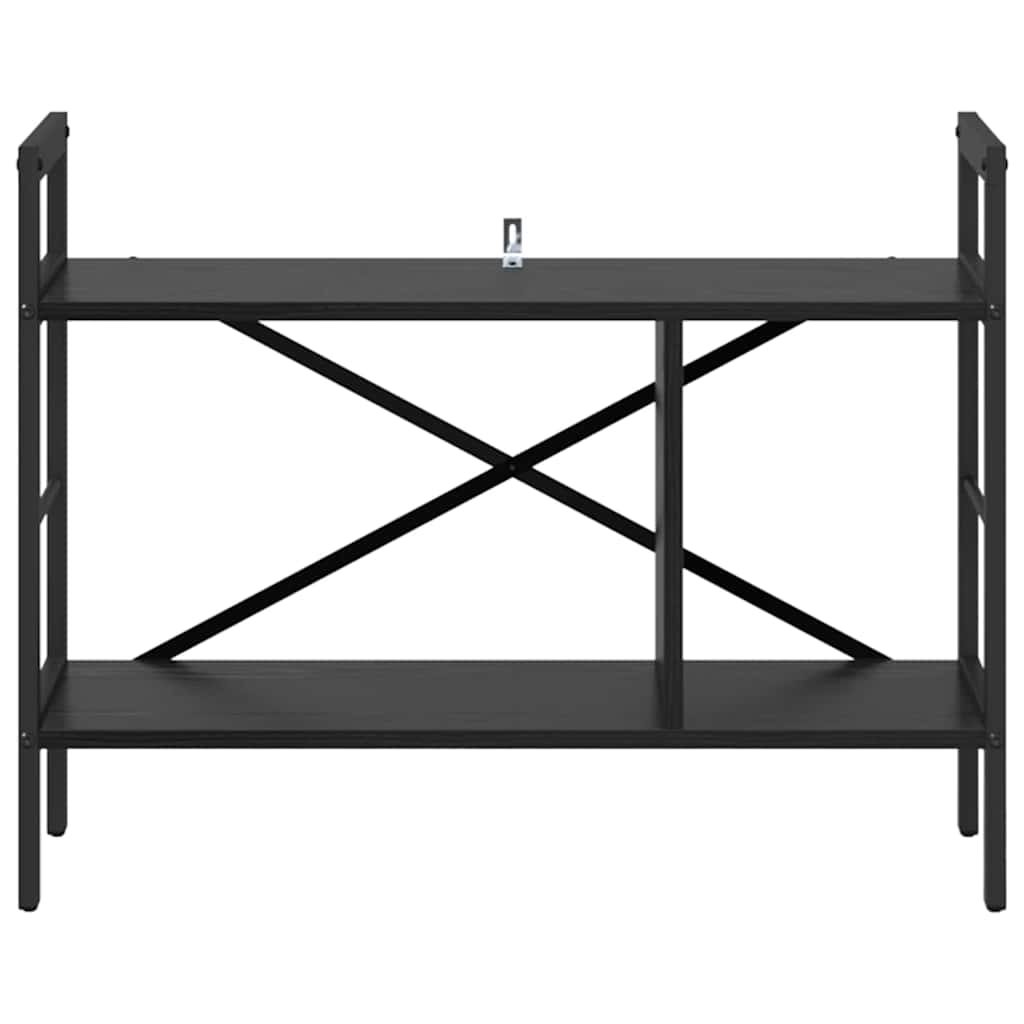 vidaXL Bookshelf 3-Tier 75 x 30 x 58.5 cm Engineered Wood Black Oak 5
