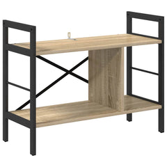vidaXL Bookshelf 3-Tier 75 x 30 x 58.5 cm Engineered Wood Sonoma Oak 2