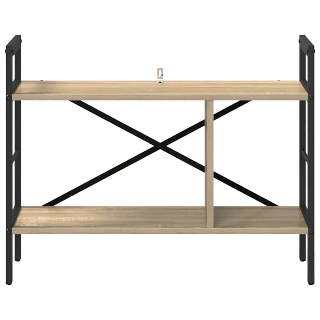 vidaXL Bookshelf 3-Tier 75 x 30 x 58.5 cm Engineered Wood Sonoma Oak 5
