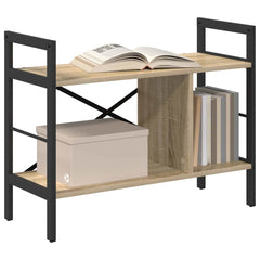 vidaXL Bookshelf 3-Tier 75 x 30 x 58.5 cm Engineered Wood Sonoma Oak 3