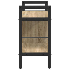 vidaXL Bookshelf 3-Tier 75 x 30 x 58.5 cm Engineered Wood Sonoma Oak 6