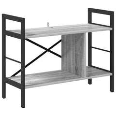vidaXL Bookshelf 3-Tier 75 x 30 x 58.5 cm Engineered Wood Grey Sonoma 2