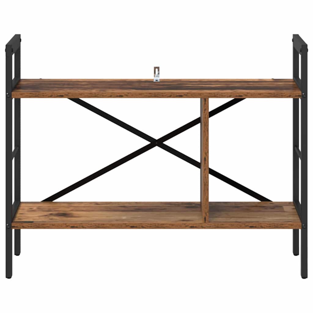 vidaXL Bookshelf 3-Tier 75 x 30 x 58.5 cm Engineered Wood Old Wood 5
