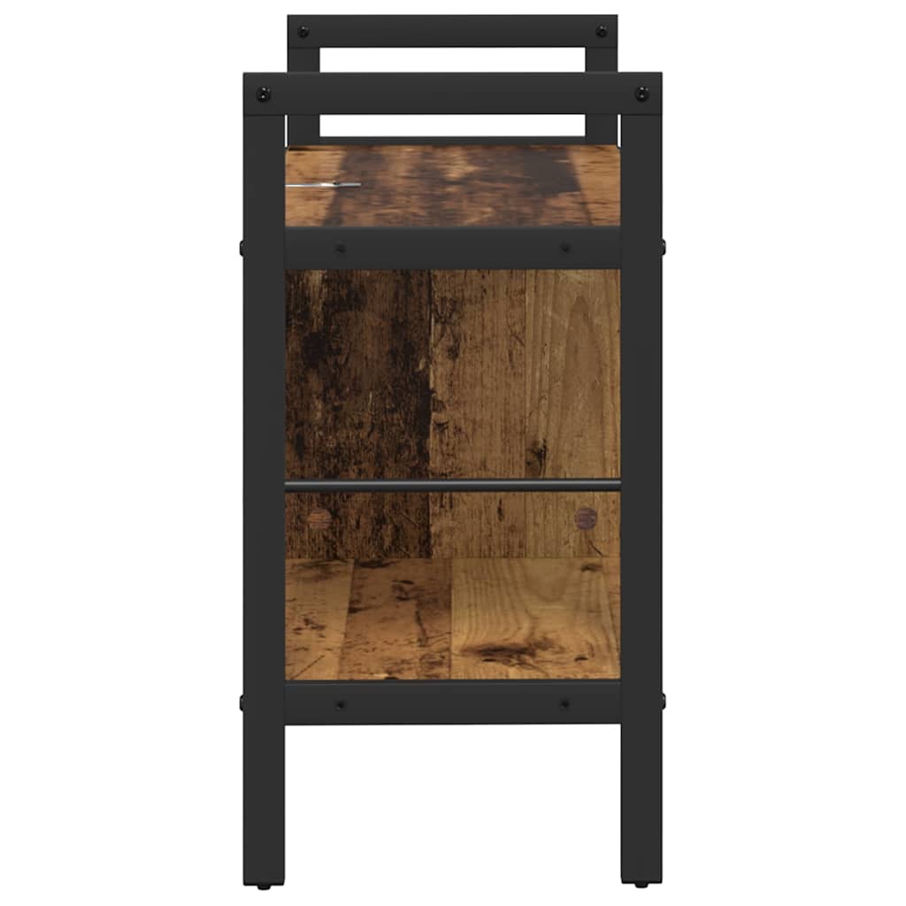 vidaXL Bookshelf 3-Tier 75 x 30 x 58.5 cm Engineered Wood Old Wood 6
