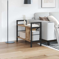 vidaXL Bookshelf 3-Tier 75 x 30 x 58.5 cm Engineered Wood Artisan Oak 1