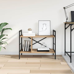 vidaXL Bookshelf 3-Tier 75 x 30 x 58.5 cm Engineered Wood Artisan Oak 4