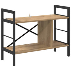vidaXL Bookshelf 3-Tier 75 x 30 x 58.5 cm Engineered Wood Artisan Oak 2