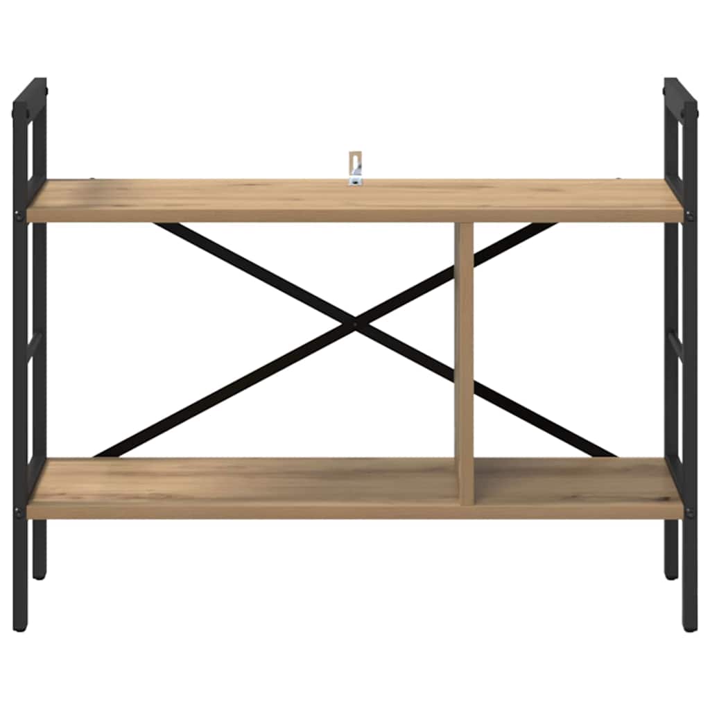 vidaXL Bookshelf 3-Tier 75 x 30 x 58.5 cm Engineered Wood Artisan Oak 5