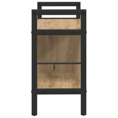 vidaXL Bookshelf 3-Tier 75 x 30 x 58.5 cm Engineered Wood Artisan Oak 6