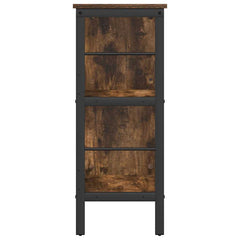 vidaXL Bookshelf 4-Tier 82 x 32 x 79 cm Engineered Wood Smoked Oak 6