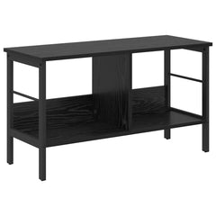 vidaXL Bookshelf 2-Tier 82 x 32 x 47 cm Engineered Wood Black Oak 2