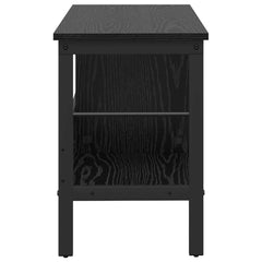 vidaXL Bookshelf 2-Tier 82 x 32 x 47 cm Engineered Wood Black Oak 6