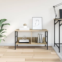 vidaXL Bookshelf 2-Tier 82 x 32 x 47 cm Engineered Wood Sonoma Oak 4