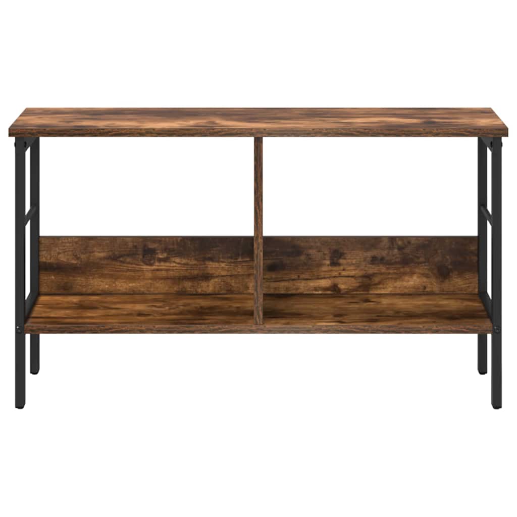 vidaXL Bookshelf 2-Tier 82 x 32 x 47 cm Engineered Wood Smoked Oak 5