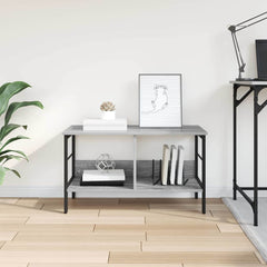 vidaXL Bookshelf 2-Tier 82 x 32 x 47 cm Engineered Wood Grey Sonoma 4
