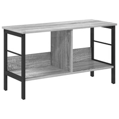 vidaXL Bookshelf 2-Tier 82 x 32 x 47 cm Engineered Wood Grey Sonoma 2