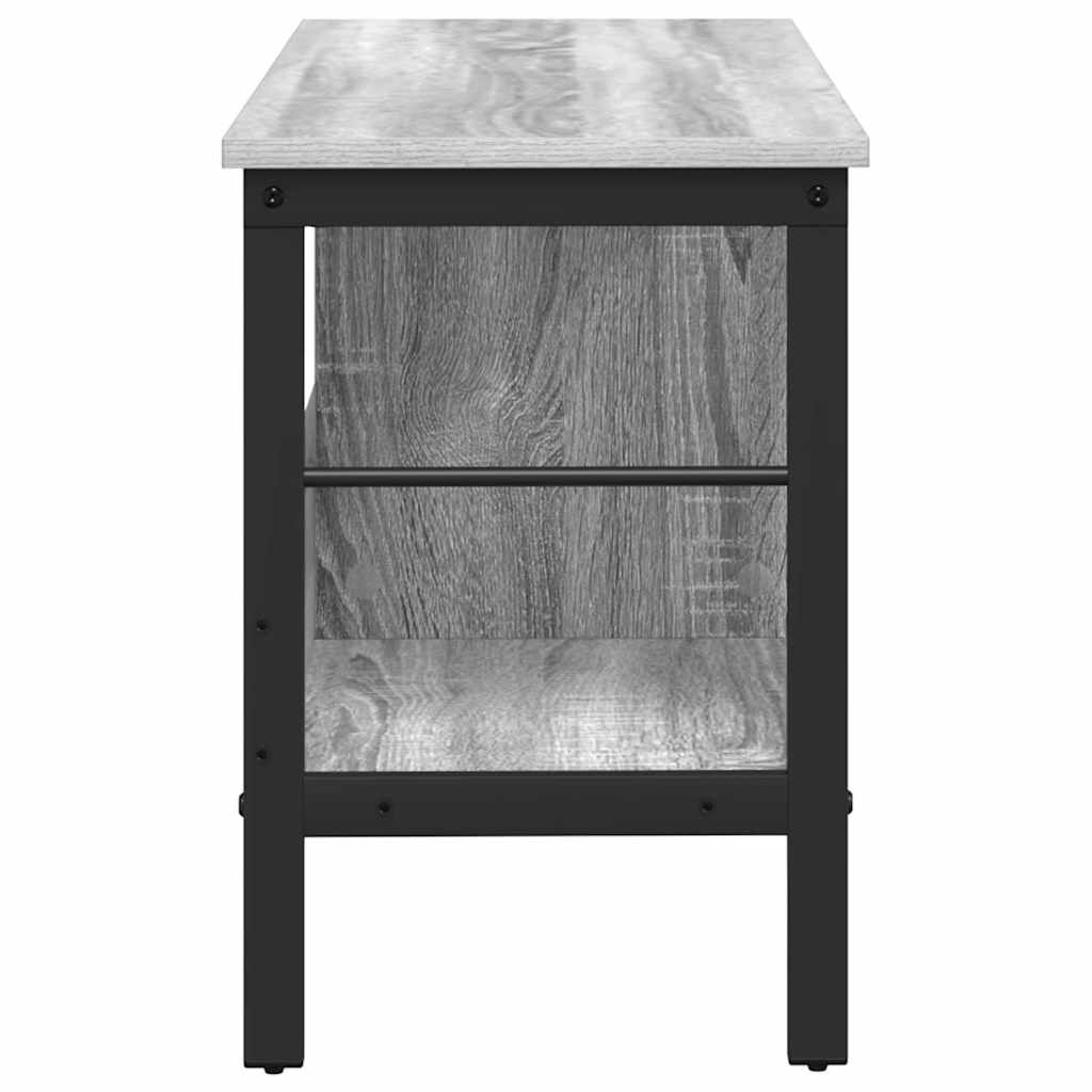vidaXL Bookshelf 2-Tier 82 x 32 x 47 cm Engineered Wood Grey Sonoma 6