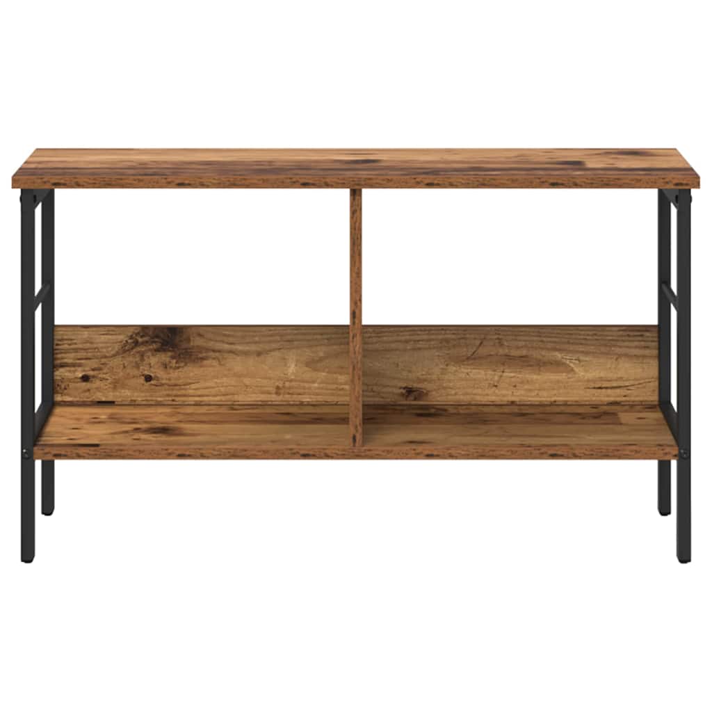 vidaXL Bookshelf 2-Tier 82 x 32 x 47 cm Engineered Wood Old Wood 5