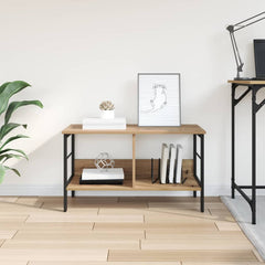 vidaXL Bookshelf 2-Tier 82 x 32 x 47 cm Engineered Wood Artisan Oak 4
