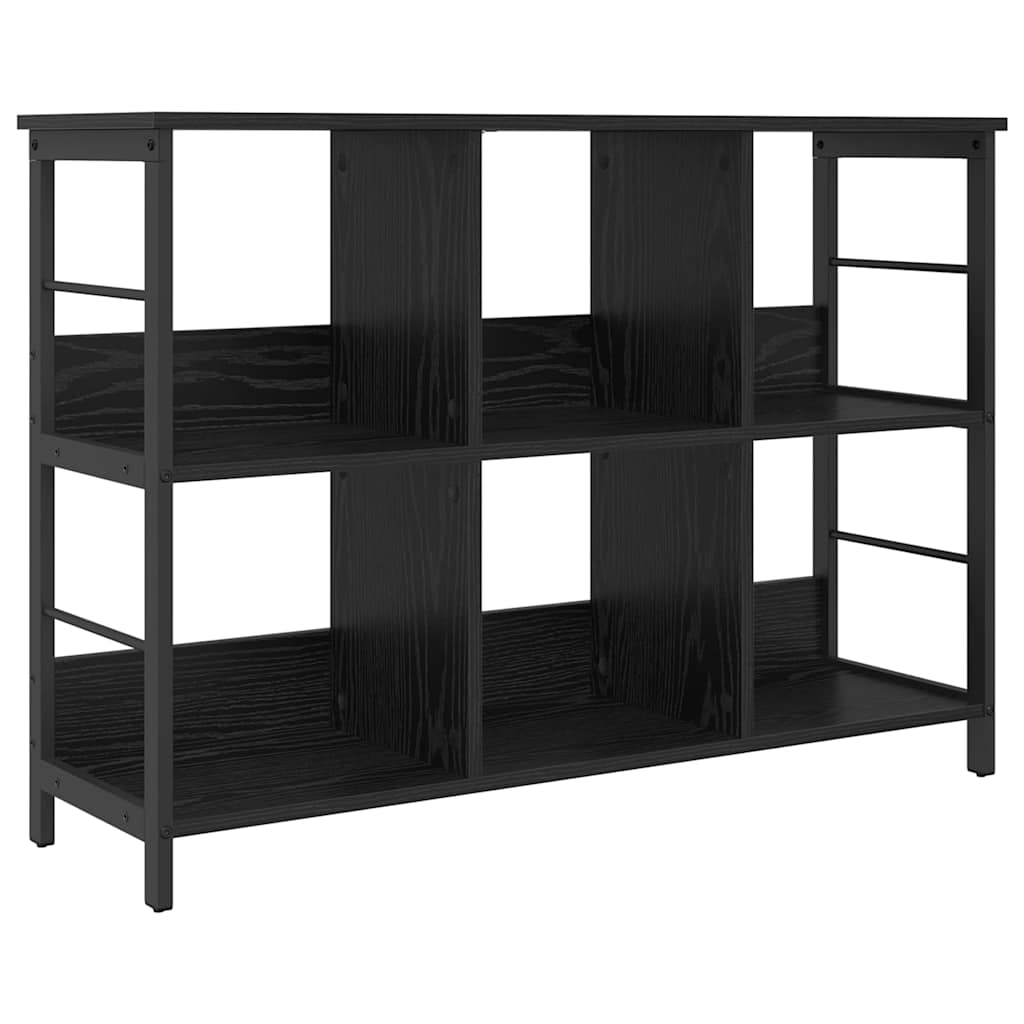 Bookshelf 9-Tier Engineered Wood Width 102 cm Black oak