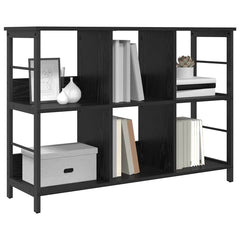Bookshelf 9-Tier Engineered Wood Width 102 cm Black oak