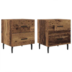 vidaXL Bedside Cabinet 2 pcs Old Wood 40 x 35 x 47.5 cm 2