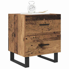vidaXL Bedside Cabinet 2 pcs Old Wood and Black 40 x 35 x 47.5 cm 3