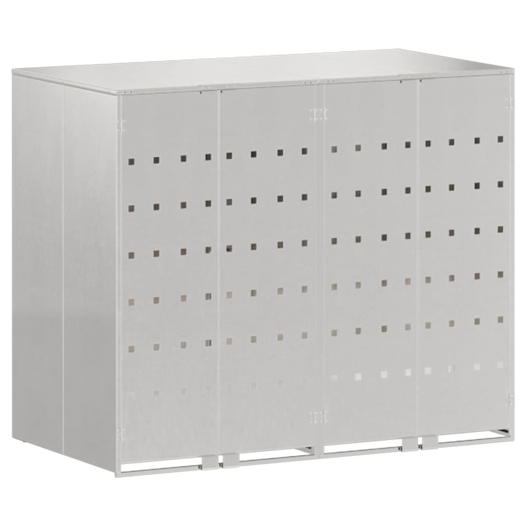 Wheelie Bin Storage for Bins Steel Anthracite 2 pcs All stainless steel without planter