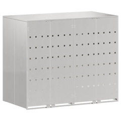 Wheelie Bin Storage for Bins Steel Anthracite 2 pcs All stainless steel without planter