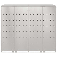 Wheelie Bin Storage for Bins Steel Anthracite 2 pcs All stainless steel without planter