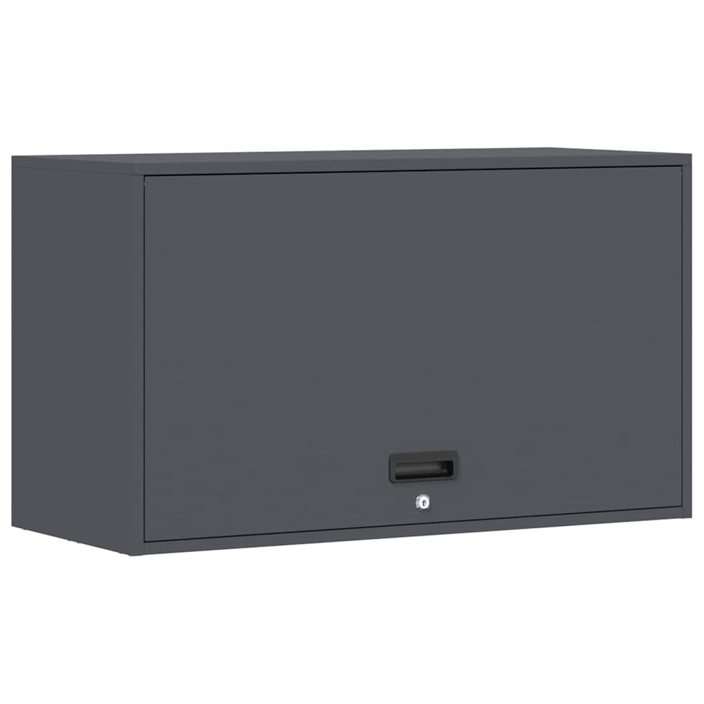 vidaXL Wall Cabinet for Garage with Gas-lift Door Anthracite 2