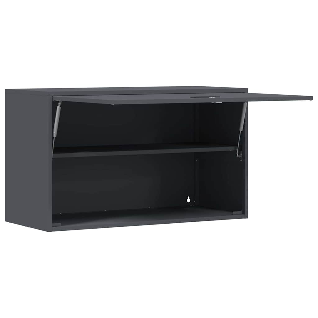 vidaXL Wall Cabinet for Garage with Gas-lift Door Anthracite 5