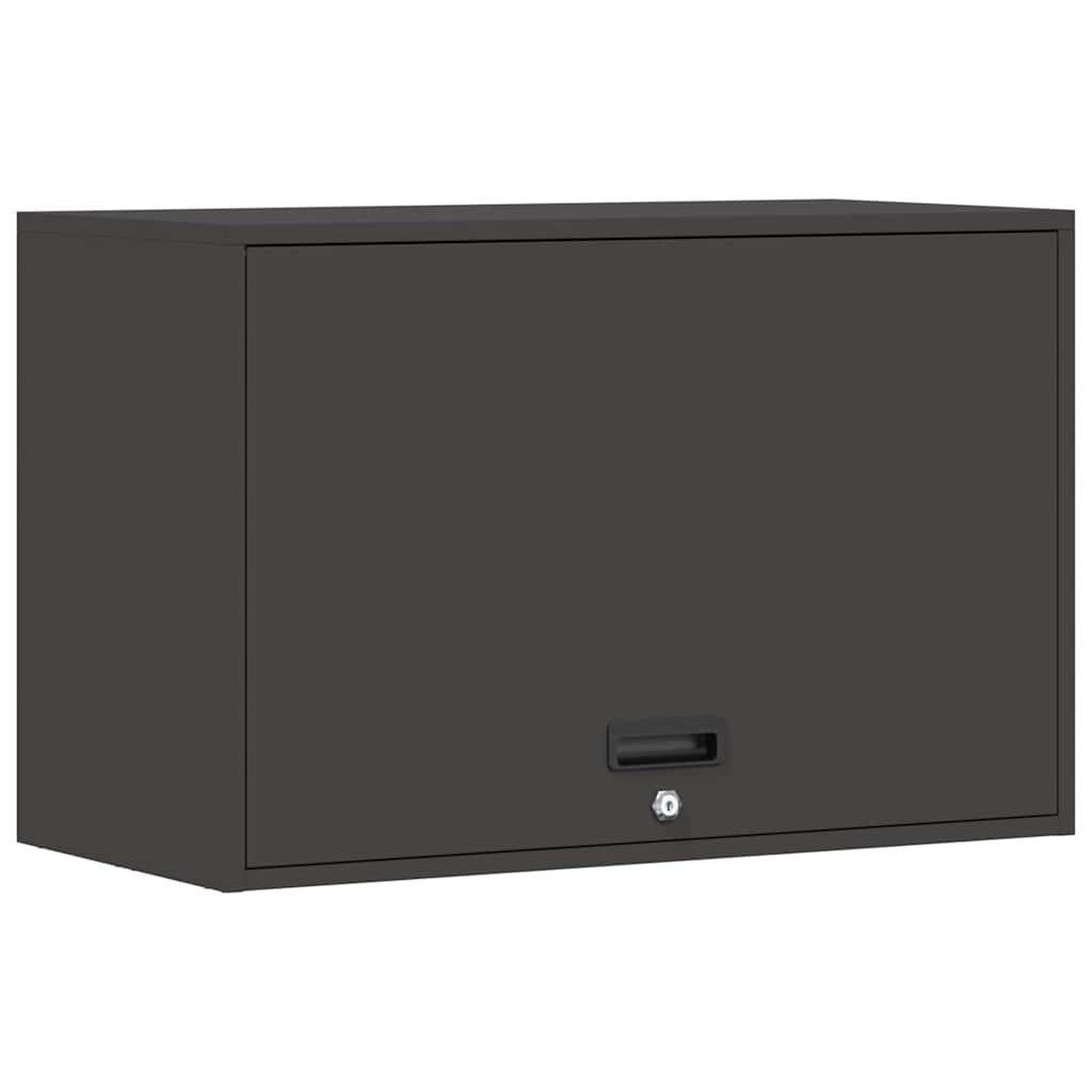 vidaXL Wall Cabinet for Garage with Gas-lift Door Black 2