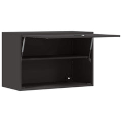 vidaXL Wall Cabinet for Garage with Gas-lift Door Black 5