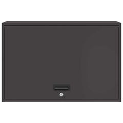 vidaXL Wall Cabinet for Garage with Gas-lift Door Black 6