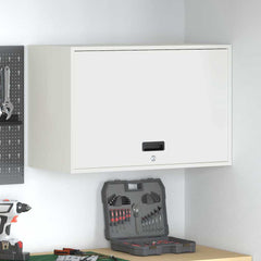 vidaXL Wall Cabinet for Garage with Gas-lift Door White 1