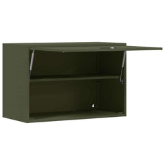 vidaXL Wall Cabinet for Garage with Gas-lift Door Olive green 5