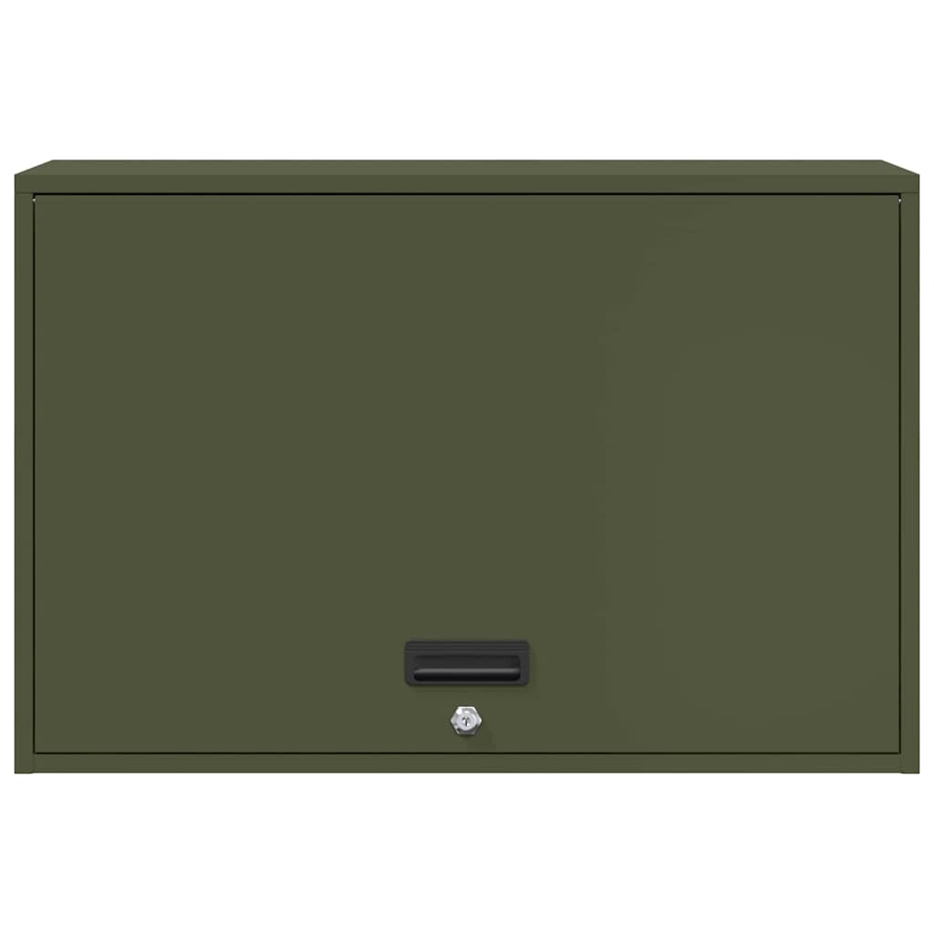 vidaXL Wall Cabinet for Garage with Gas-lift Door Olive green 6