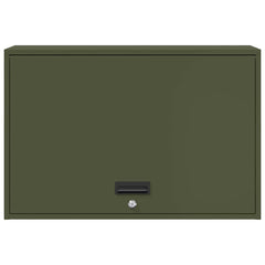 vidaXL Wall Cabinet for Garage with Gas-lift Door Olive green 6