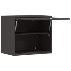 vidaXL Wall Cabinet for Garage with Gas-lift Door Black 5
