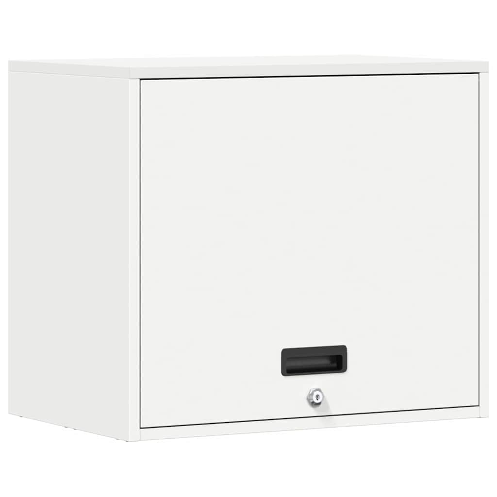 vidaXL Wall Cabinet for Garage with Gas-lift Door White 2