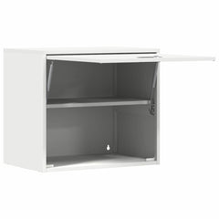vidaXL Wall Cabinet for Garage with Gas-lift Door White 5