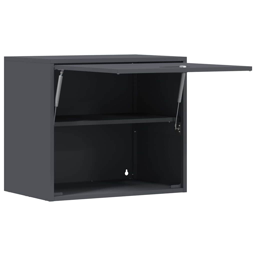 vidaXL Wall Cabinet for Garage with Gas-lift Door Anthracite 5