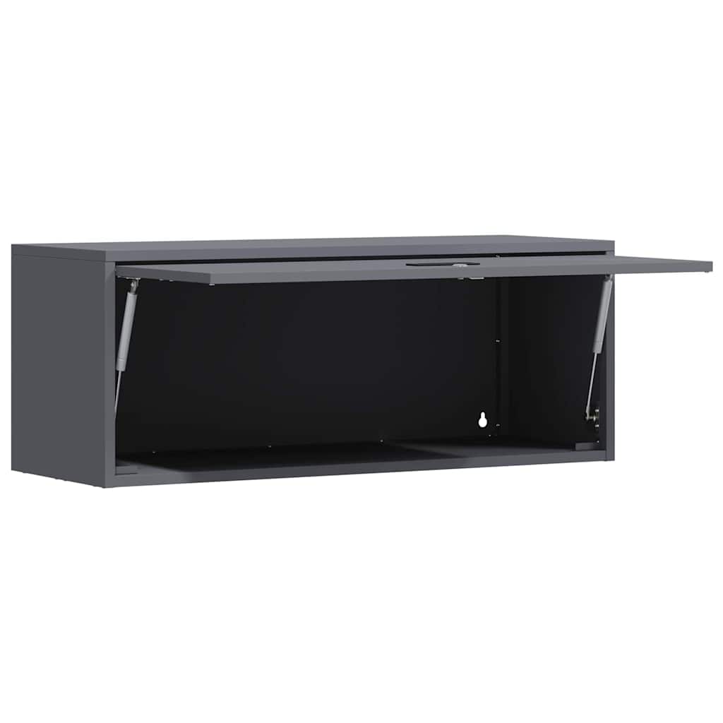 vidaXL Wall Cabinet for Garage with Gas-lift Door Anthracite 5