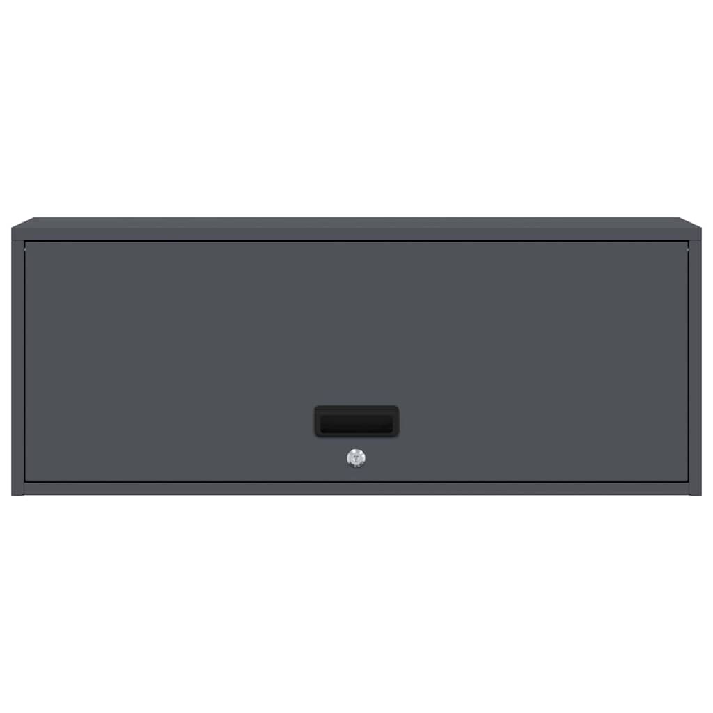 vidaXL Wall Cabinet for Garage with Gas-lift Door Anthracite 6