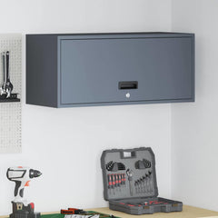 vidaXL Wall Cabinet for Garage with Gas-lift Door Anthracite 1