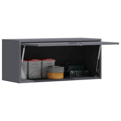 vidaXL Wall Cabinet for Garage with Gas-lift Door Anthracite 3